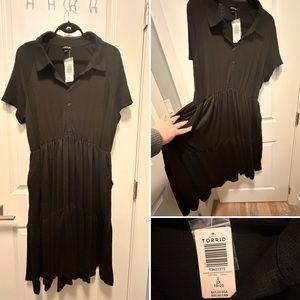 NWT Size 2X Torrid Black Casual Dress